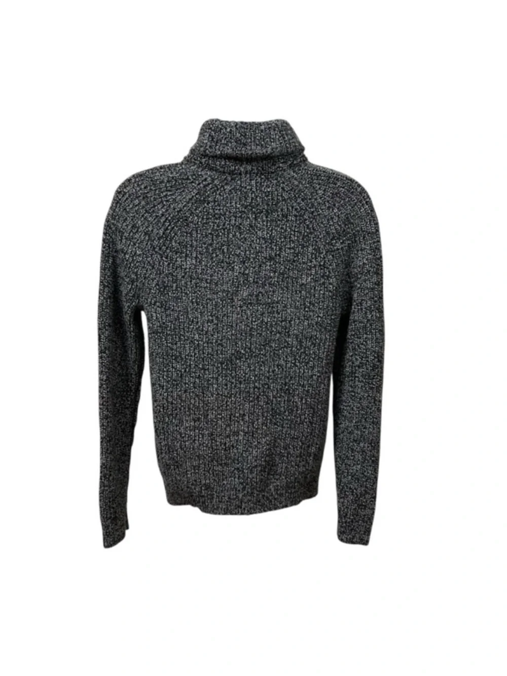 NWT BANANA REPUBLIC Men's Black/Gray Shawl Collar Button Pullover Marled Medium